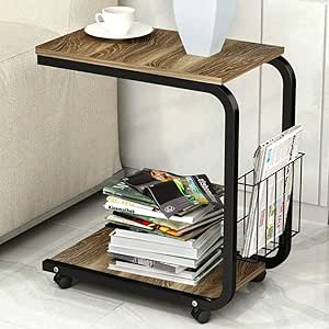 LiRuiPengBJ GWDJ Mesa Auxiliar, Moderna Mesa Auxiliar de Madera movible
