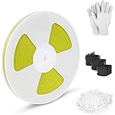 JIADIstrap Heavy Duty Banding Strapping kit Contain 1/2" x3200" Polypropylene Packaging Straps & 100 Plastic Clips 20 Edge Pr