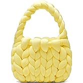 Handwoven Tote Bags for Women Chunky Yarn Knit Shoulder Bag Handmade Braided Purse
