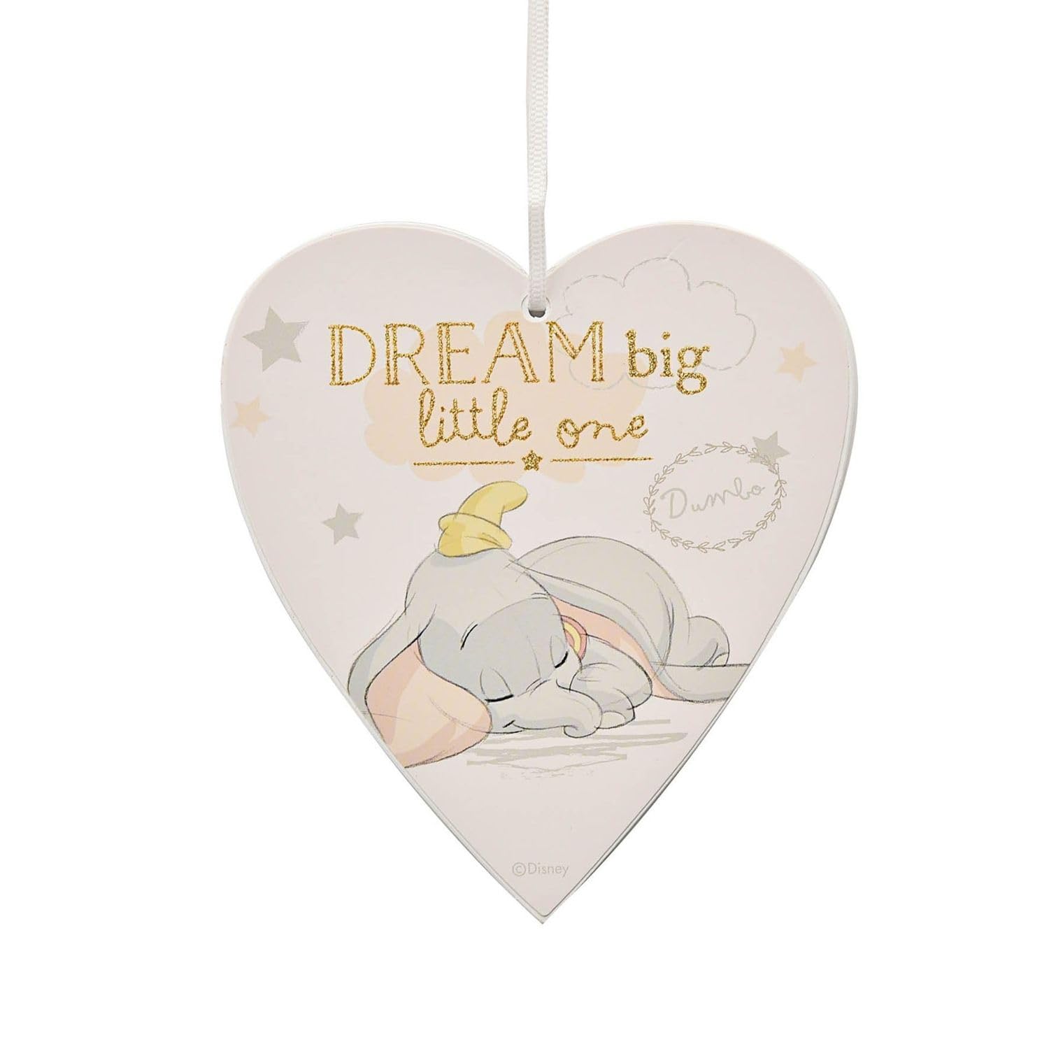Disney Dream Big Dumbo Heart Plaque Magical Beginnings Baby Nursery DI399