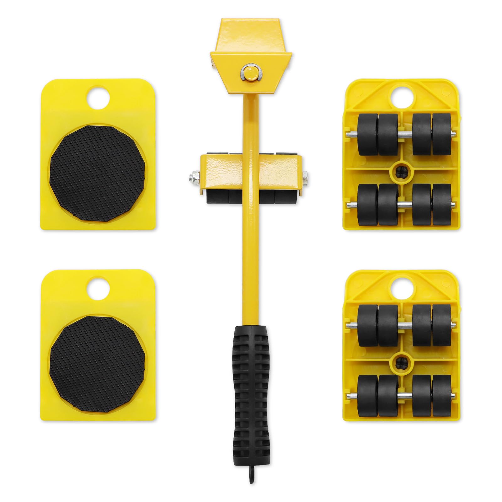 Aleker Heavy Duty Furniture Lifter with 4 Pack Moving Sliders, 360° Rotatable Furniture Moving Wheels for Heavy Items, Furniture Sliders, Furniture Movers for Sofa Couch Refrigerator Appliance(150KG)
