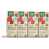 365 by Whole Foods Market, Organic Reduced Sugar Watermelon Strawberry Juice Box, 8 Pack, 6.75 Fl Oz