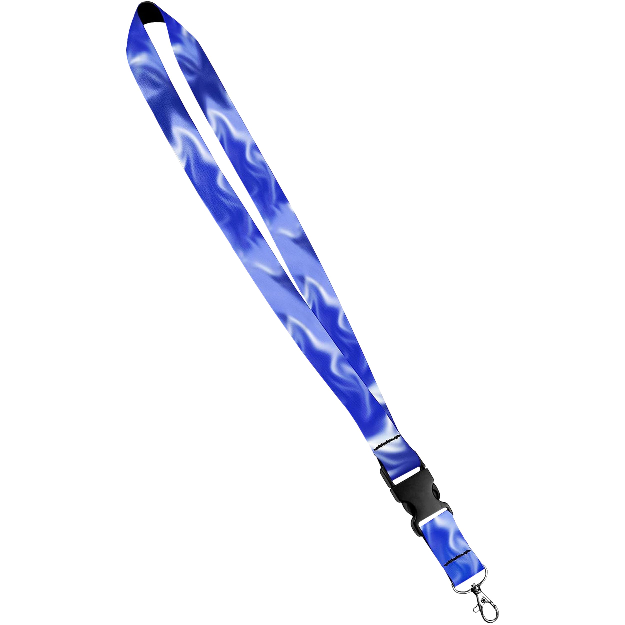 Moose Pet Wear Fashionable Lanyard - Satin Keychain Necklace, ID Badge Holder- 1 Inch, Blue Smoke