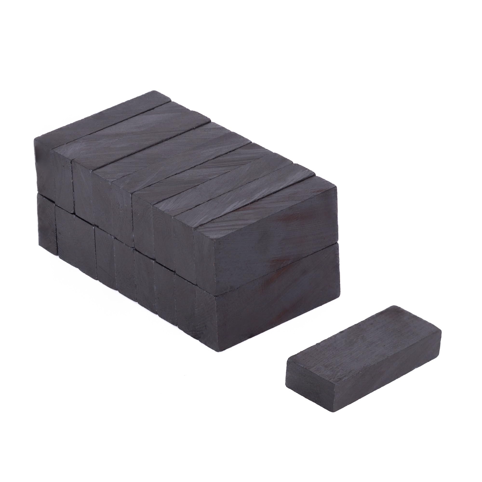 Y10 Ferrite Magnets for Arts, Crafts, Model Making, DIY and Hobbies - 25mm x 10mm x 5.1mm thick - 0.41kg Pull - Pack of 20