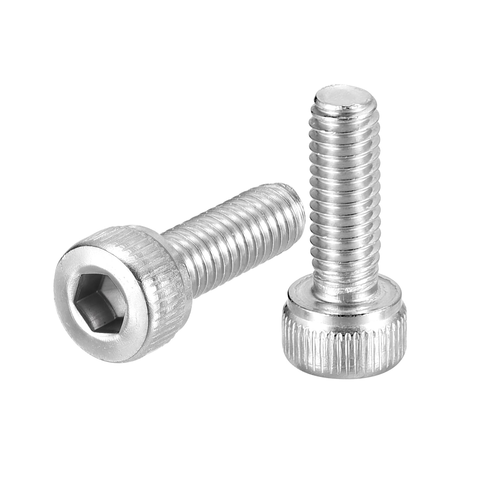 uxcell Hex Socket Bolts (M4-0.7x12), 304 Stainless Steel Hex Socket Drive Screw, Silver Tone, 100 Pcs