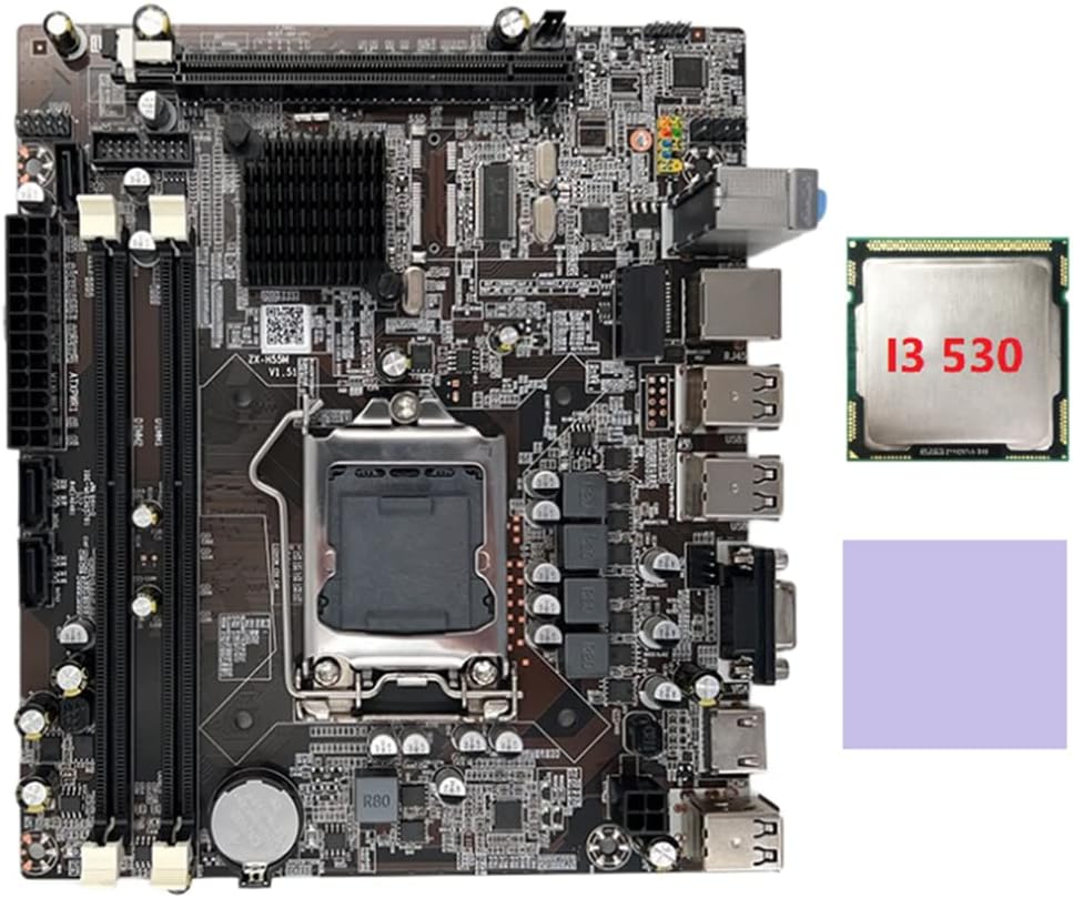 Wresetly H55 Motherboard LGA1156 DDR3 + I3 530 CPU Thermal Pad