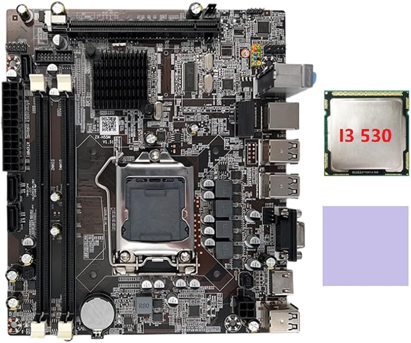 Wresetly H55 Motherboard LGA1156 DDR3 + I3 530 CPU Thermal Pad