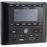 RecPro RV Stereo AM/FM Radio with Bluetooth | Aux-in | HDMI | 4-Channel Audio | 2 Zones | RV Sound System