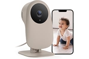 nooie Baby Monitor with Crying Detection, Camera and Audio 1080P Night Vision Motion and Sound Detection 2.4G WiFi Home Security Camera for Baby Nanny Elderly and Pet Monitoring, Works with Alexa