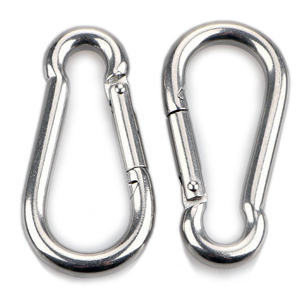 HONGCI 2pcs Carabiner Hook (M8) High Strength 304 Stainless Steel