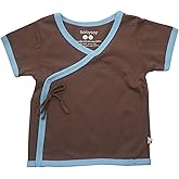 Babysoy Unisex Baby Toddler Short Sleeve Wrap Around Kimono Tee Shirt