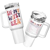 34HD Valentine’s Day Gift for Wife Tumbler with Handle – In My Wifey Era 40oz Travel Mug, Funny Super Wife Cup from Husband