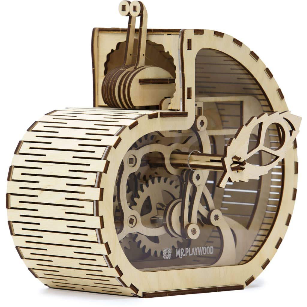 Gigamic- Escargot- Piggy Bank 3D Mobile Model in Wood, PWESC,