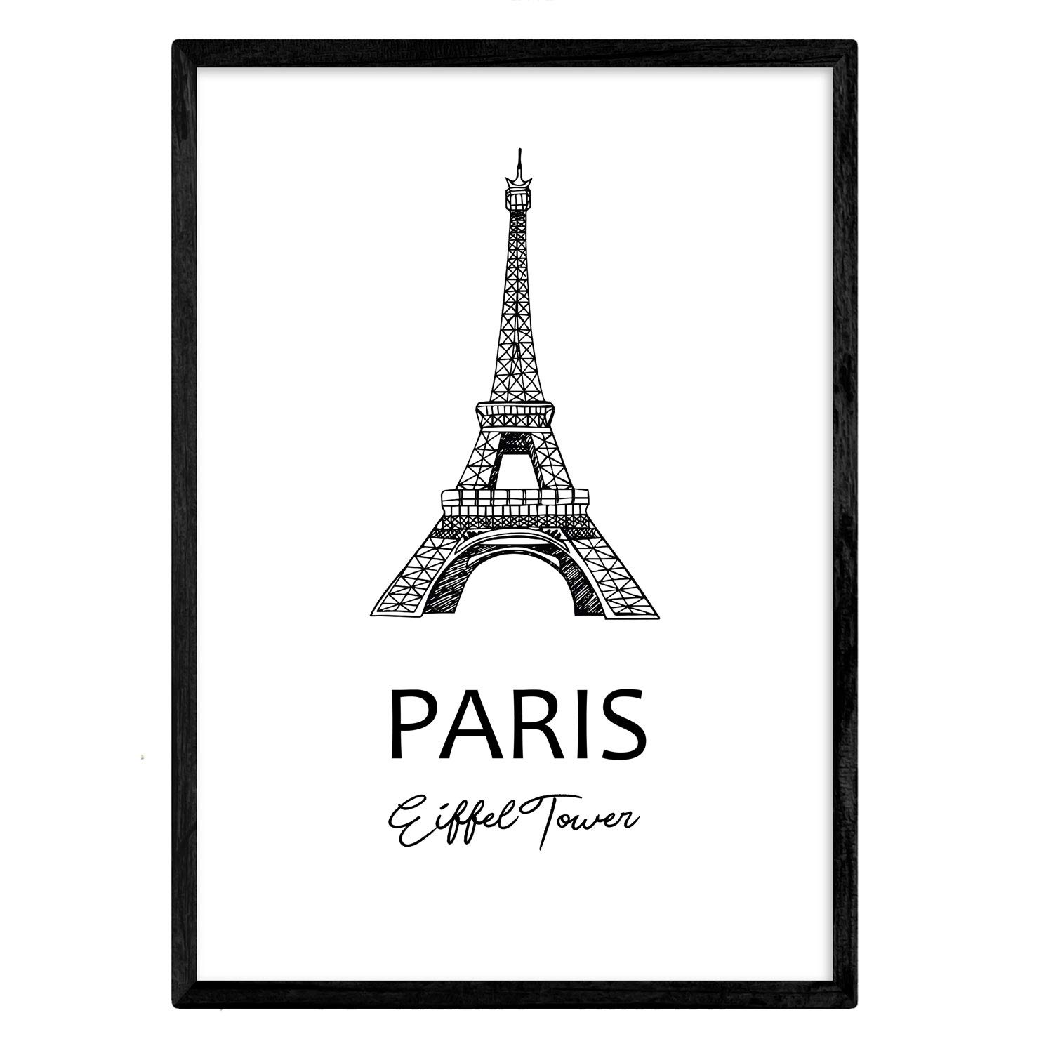 Nacnic Poster Paris - Eiffel Tower. Sheets with monuments of cities. A3 size — image 1