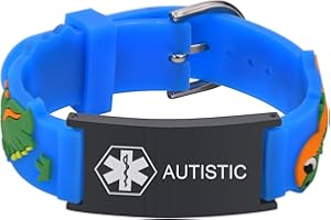 HISATAN Personalized Medical ID Bracelet - Silicone ID Wristband with Medical Alert Badge for Women Kids Cute in Case of Emergency Bracelets(5.1''-6.5'')