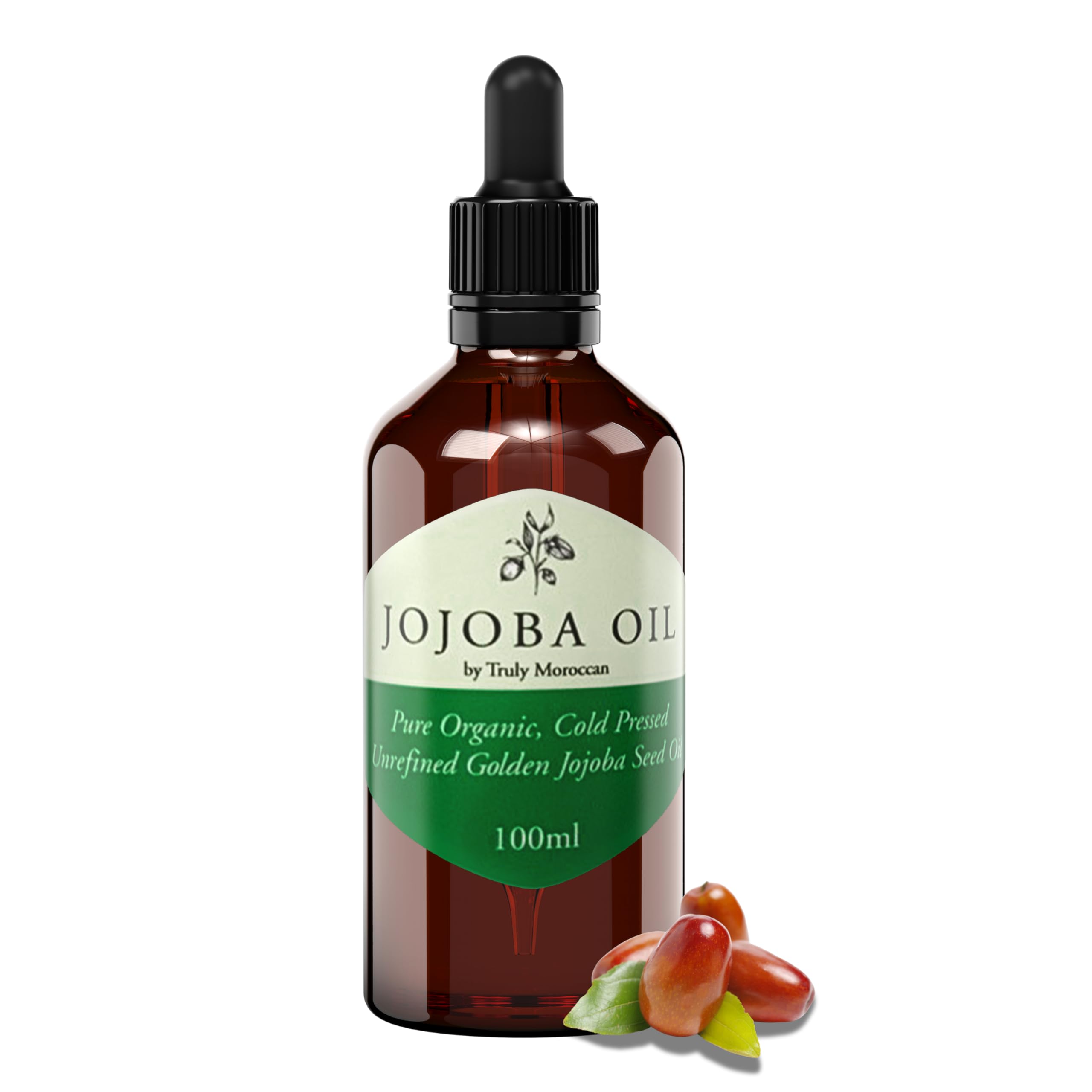 Organic Jojoba Oil. 100% Cold-pressed Great for all skin, hair, face and nails. 100ml