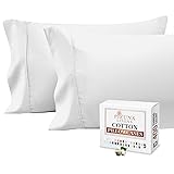 Pizuna Pure 100% Cotton Pillow Cases Queen Size Set