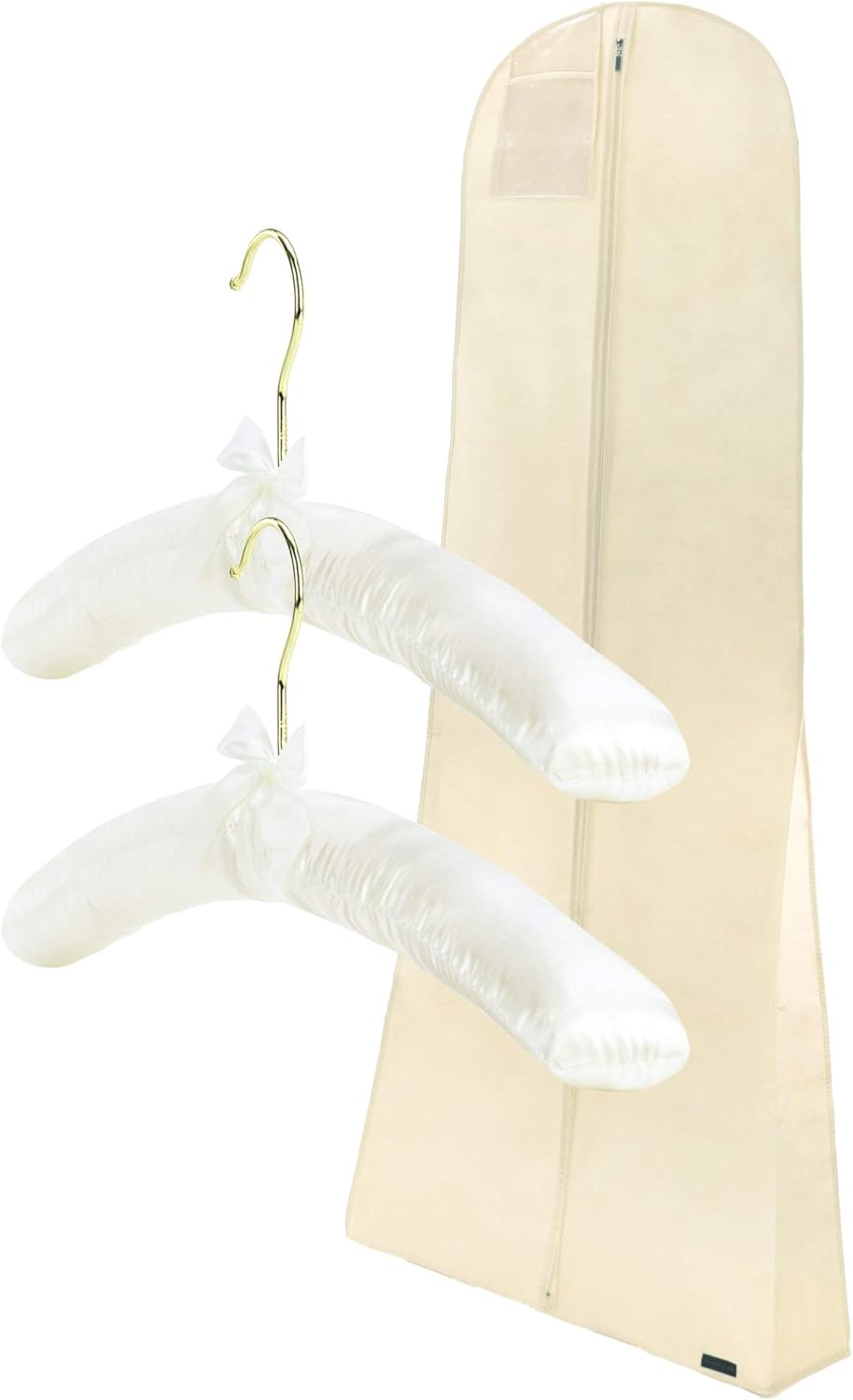 HANGERWORLD 72inch Ivory Breathable Dress Cover 2 Padded Cushioned