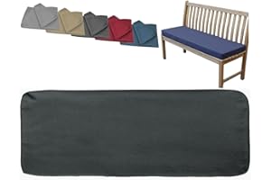 Bench Cushion Cover Only with Zipper & Ties for Long Window Seat Outdoor Indoor 160 x 60 120 x 40 150 x 50, Linen Fabric Non-