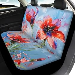 Semiouray Retro Iris Floral Anti-Slip Car Seat
