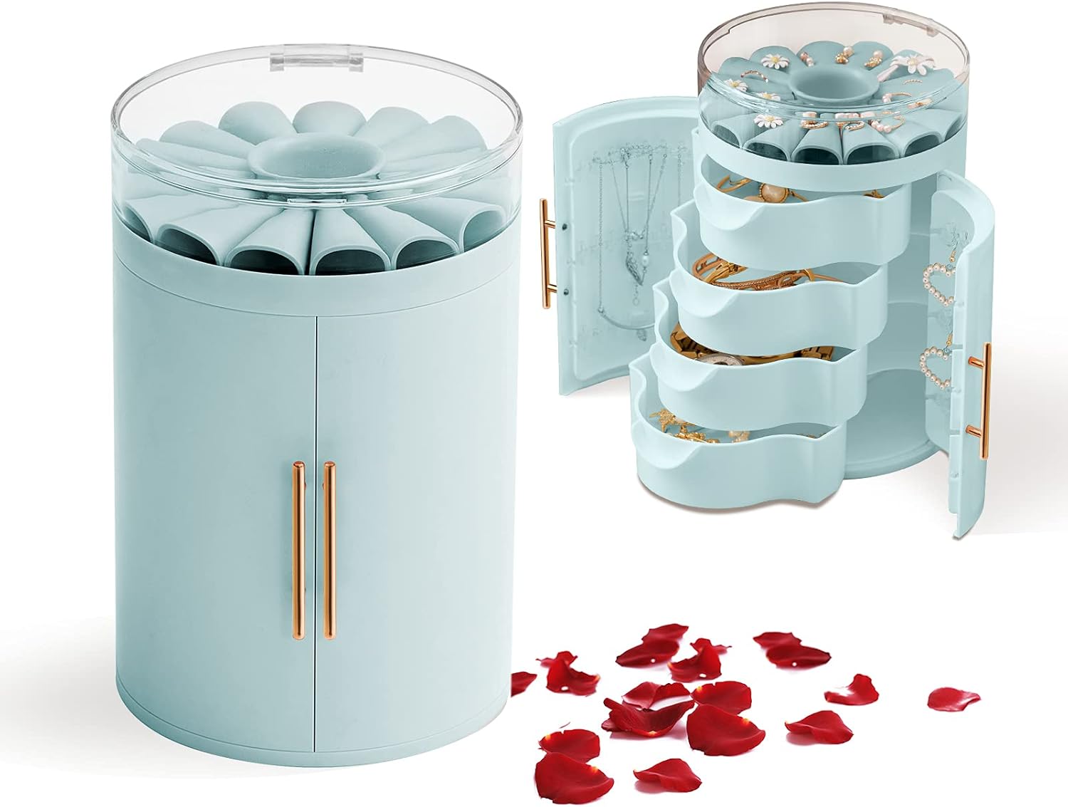 Ohrring Ohrstecker Halskette Schmuck Aufbewahrungsbox Mehrschichtige