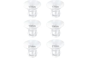 JIMOWANG 6pc Flange Inserts 17/19/21mm for Momcozy S9 Pro Hands Free Breast Pump,Compatible with S9/S10/S12 Wearable Breast Pump.Suitable for Medela,Spectra Shields/Flanges,Reduce 24mm to Correct Size,2pc/Each