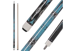Kuntu Yimu Pool Cue Stick, 58 inch Canadian Maple Billiard Pool Stick, 2-Piece 13mm Maple Wood Pool Cue Stick 19~21oz for Bar