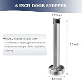 KOLAKO Door Stopper 6 Inch Brushed Stainless Steel with Rubber Bumper view 2