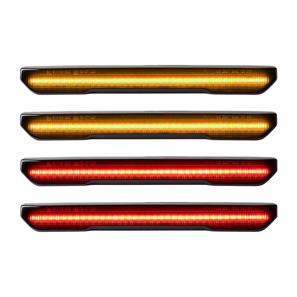 Astra Depot 4pcs Smoke Lens Amber/Red Front Rear