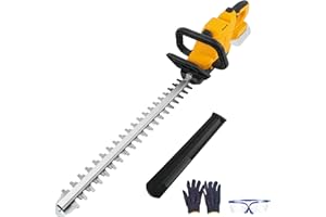 Cordless Hedge Trimmer Compatible with DeWalt 20V, 22" Dual-Action Blade, 1800RPM Brushless Motor, 3/5" Cutting Capacity, Bar