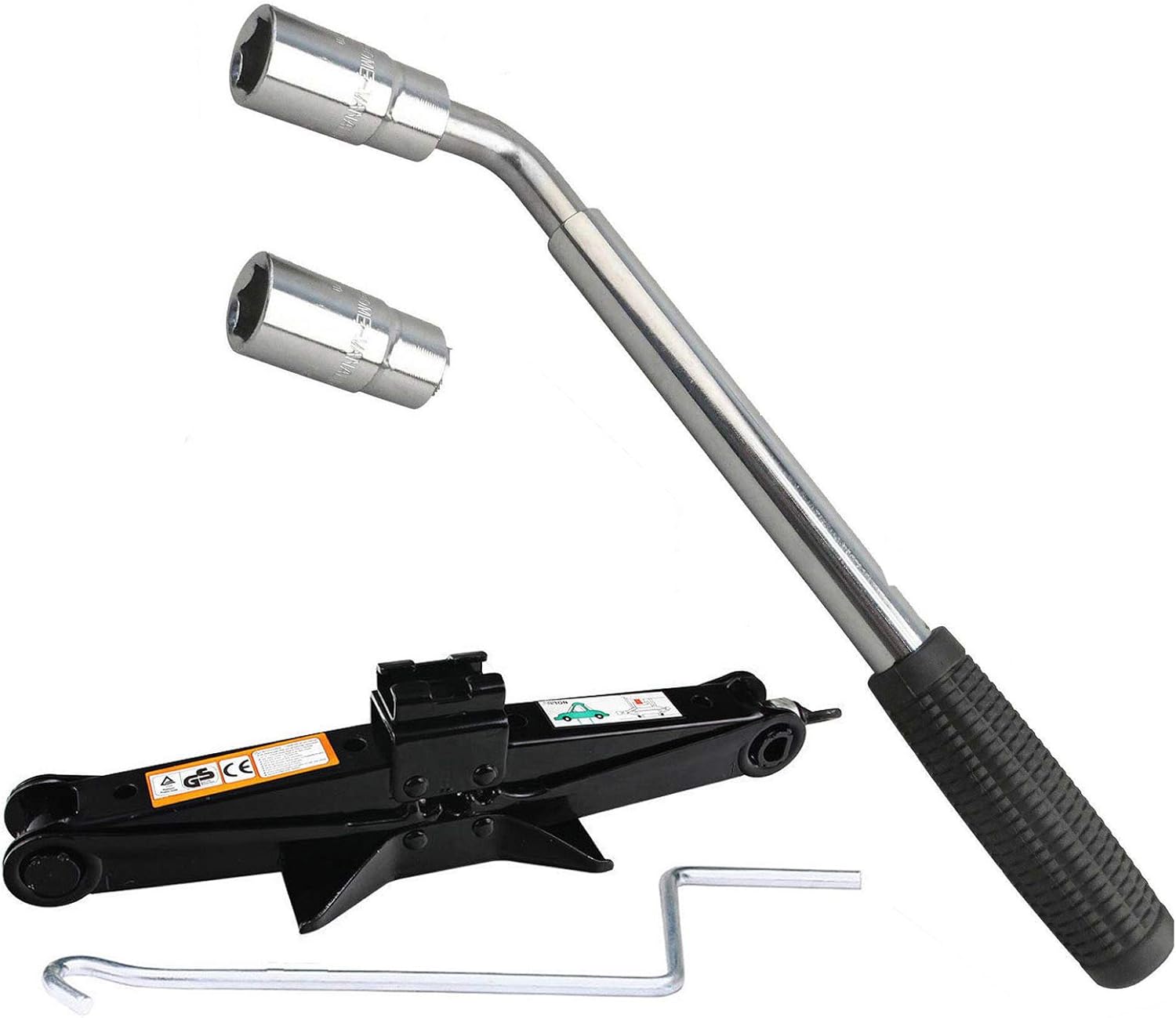 DICN Telescopic Wheel Brace Lug Nut Wrench 17/19/21/23mm