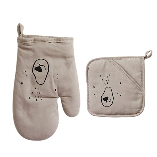 CNMMDGuante De Horno 2 Piezas Guantes De Guantes De Cocina Juego ...