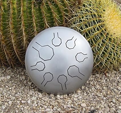 Edelstahl Mini-Vibe – 25.5 Cm - Natural - 8 Notes in"Cosmic" Scale/Handpan, Steel Tongue Drum
