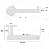 Sayayo Chrome Toilet Roll Holder SUS304 Wall Mounted Loo Tissue Bar EGYT6130-C view 6