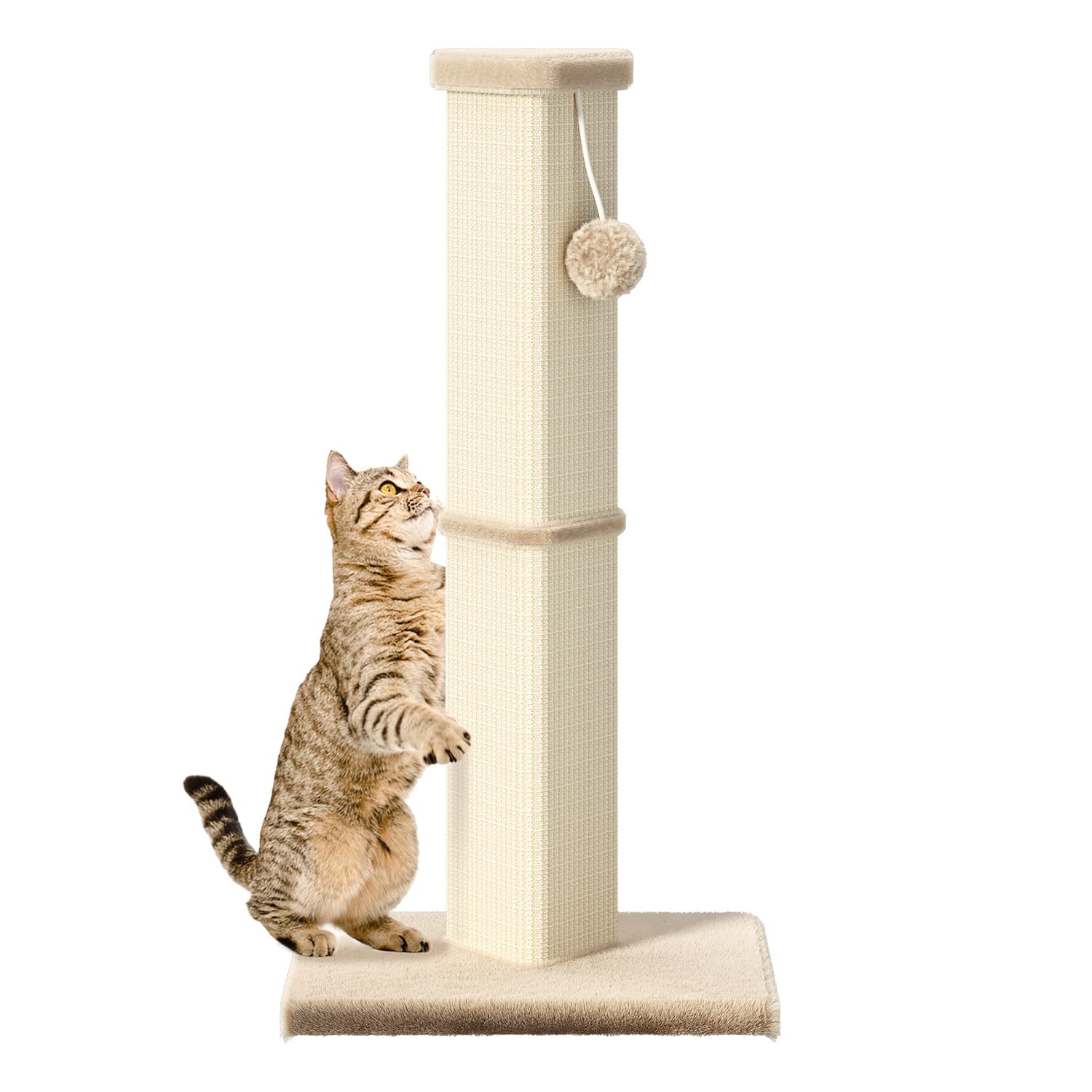 Photo 1 of Cat Scratching Post, 32 Inch Tall Scratching Post for Indoor with 5 Inch Diameter Posts and Ball Cat Scratcher for Medium and Large Cats