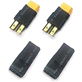 FLY RC 2Pairs XT60 to Traxxas Male Female Connector Adapter Wireless Charger Adapter for RC LiPo Battery