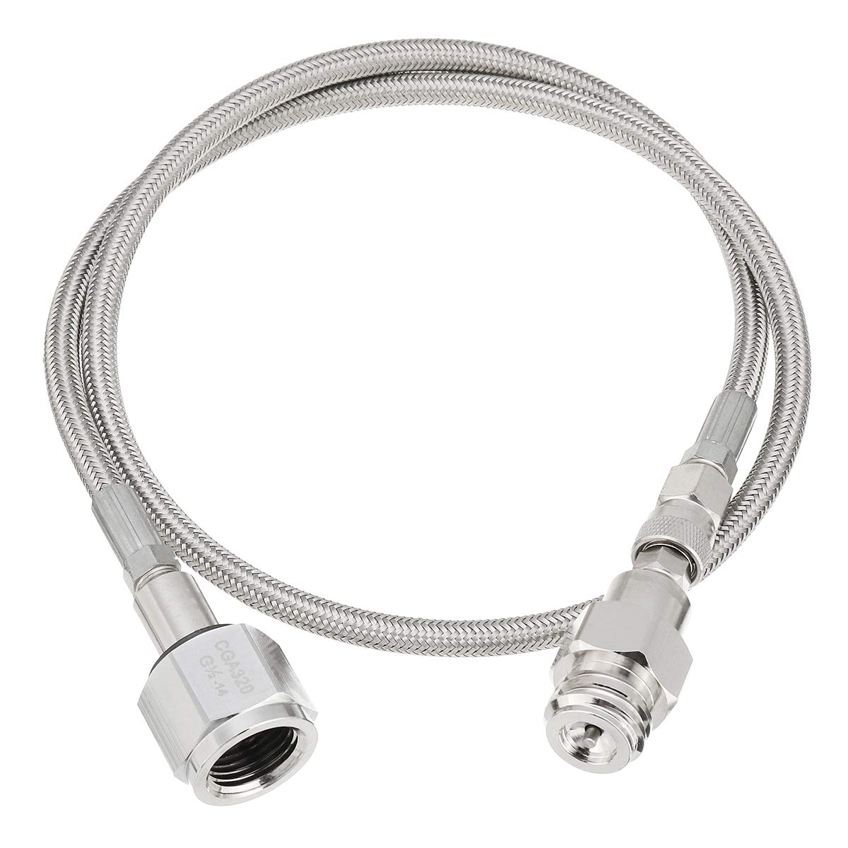 36 Inch Hose Soda Club To External CGA320 CO2 Tank Direct Adapter Hose Kit TR21-4 Soda Maker Accessories Compatible with SodaStream (36 Inch)