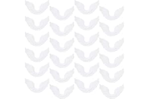 ABOOFAN 24pcs Plastic Angel Wings Ornaments Christmas DIY Crafts Accessories Plastic Angel Wings for Crafts White Angel Wings Ornaments
