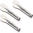 Tenta KitcheKitchen Tongs Stainless Steel Buffet Serving Utensils Salad BBQ Tongs Heavy Duty Serving Food Tongs for Frying,Cooking,Clipping Toast Bread,Grilling,Pastry, Sandwich,12 Inch （3 Pack）