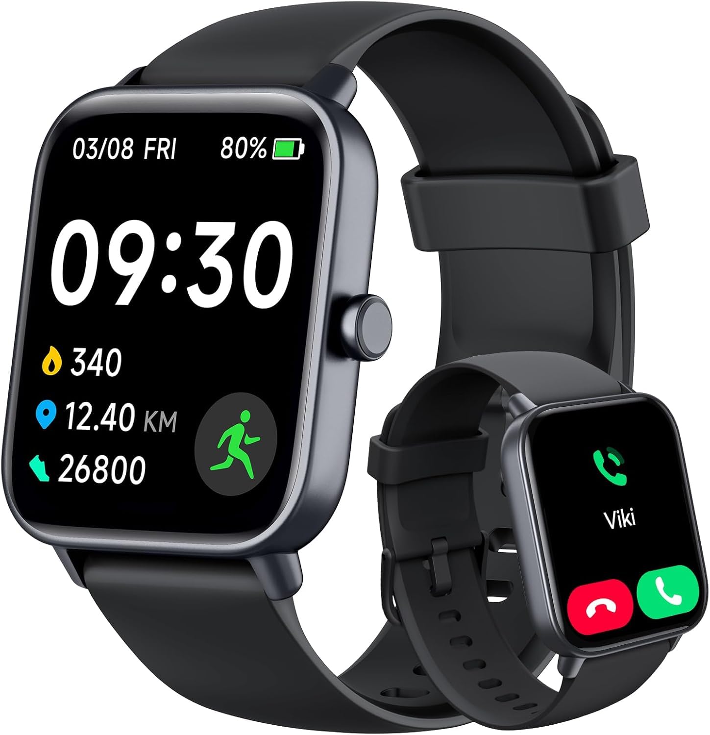 Photo 1 of Smart Watch for Men Android & iPhone, Alexa Built-in, 1.8" Touch Screen Fitness Tracker, IP68 Waterproof Heart Rate/Sleep/SpO2 Monitor, Watches with Answer/Make Calls, Pedometer, 100+ Sport Modes