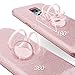 Galaxy S5 Case,Silverback Girls Bling Glitter Sparkle Cute Phone Case with 360 Rotating Ring Stand, Soft TPU Outer Cover + Hard PC Inner Shell Skin for Samsung Galaxy S5 -Rose Gold