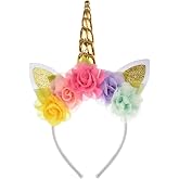 Love Sweety Unicorn Headband Rainbow Crown Halloween Animal Ear Headband Costume Hair Bands