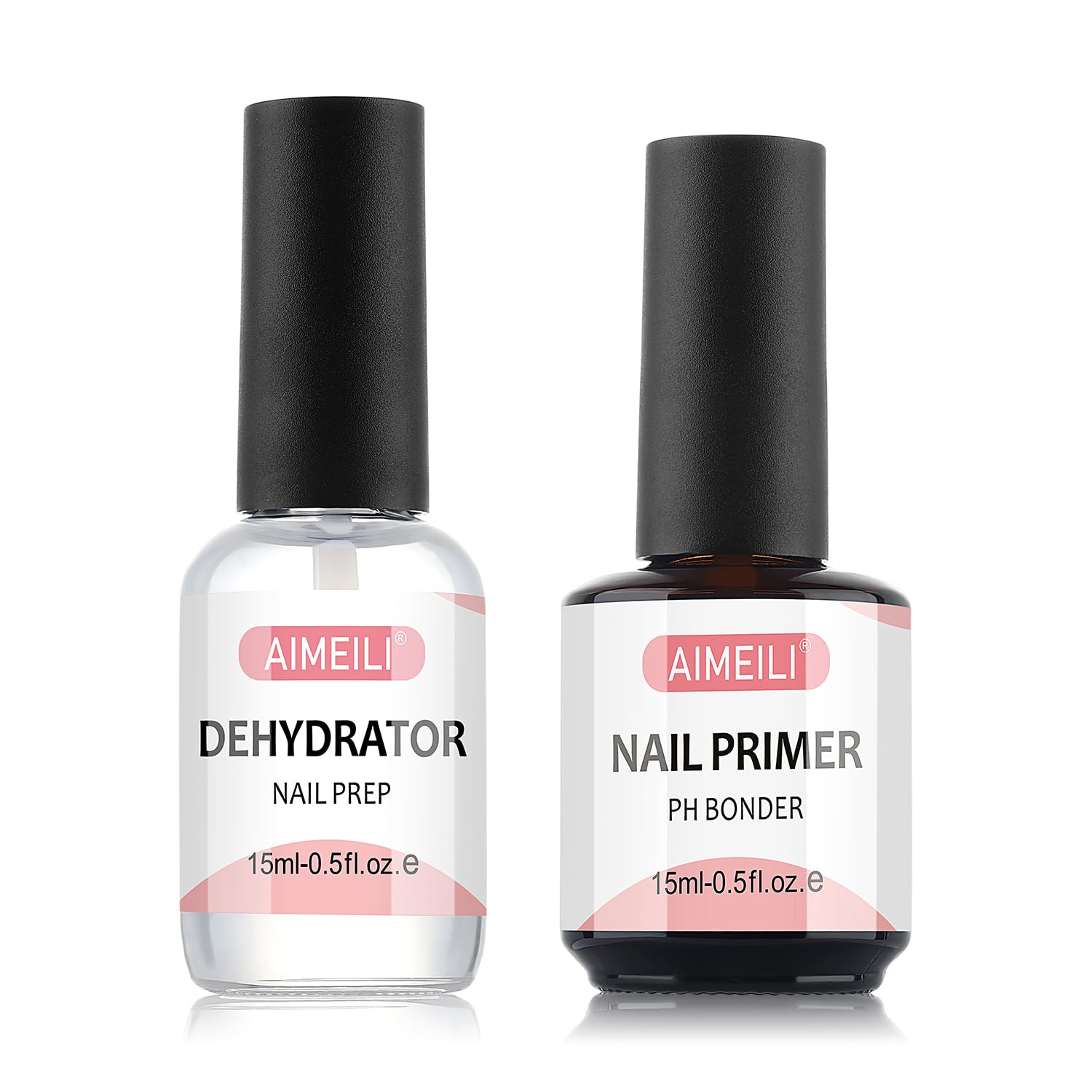 AIMEILI 15ml Nail Dehydrator and Primer, Nail Primer and Dehydrator Nail Prep for Acrylic Gel Nails No Need Cure