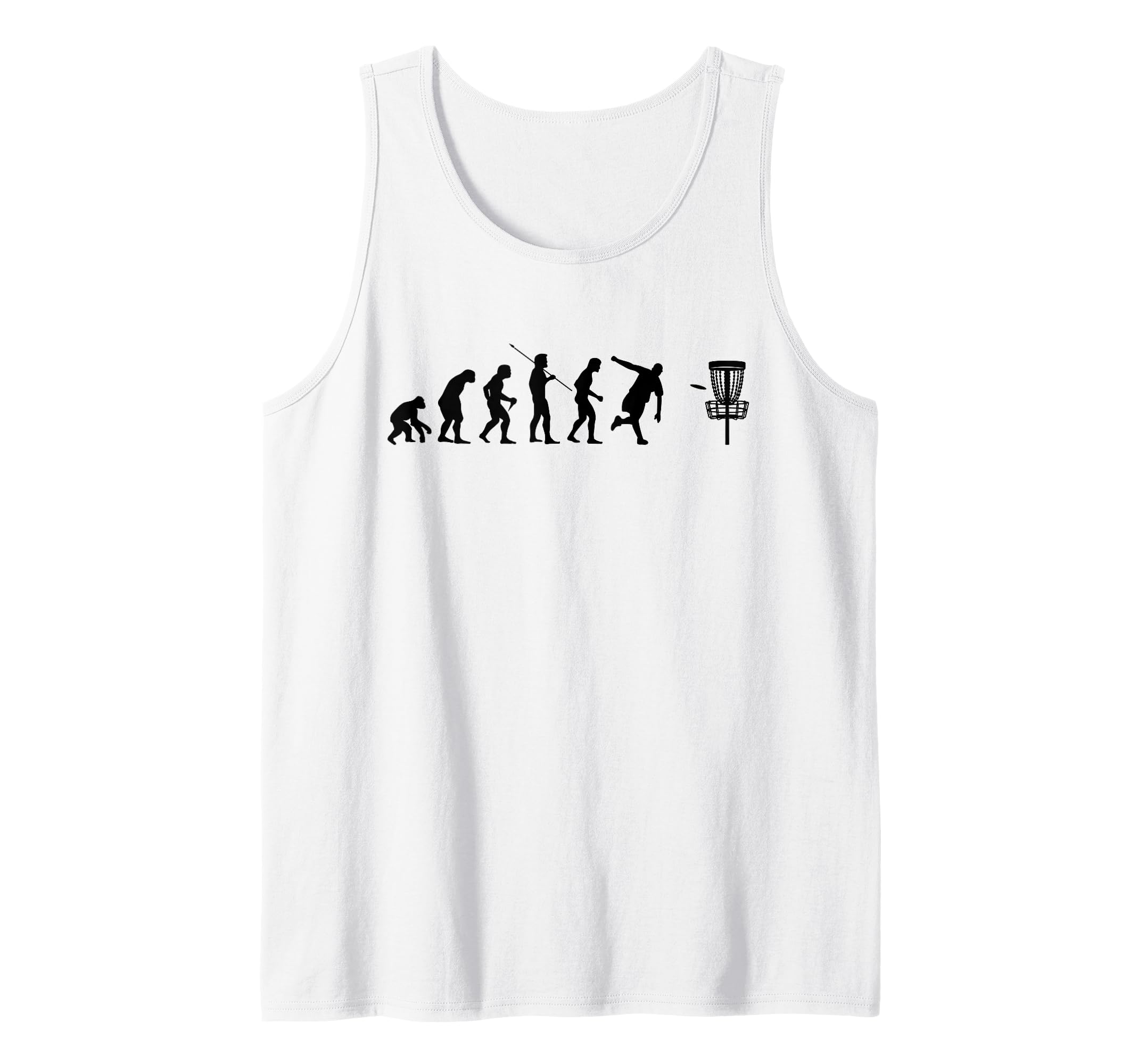 Disc Golf Mankind Evolution Par Hole in one Driver Frisbee Tank Top