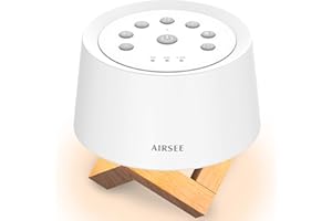 AIRSEE Sound Machine White Noise Machine with Baby Night Light Built-in 31 Soothing Sounds with Timer & Memory Features for Better Sleep, Portable Noise Machine for Baby, Adults