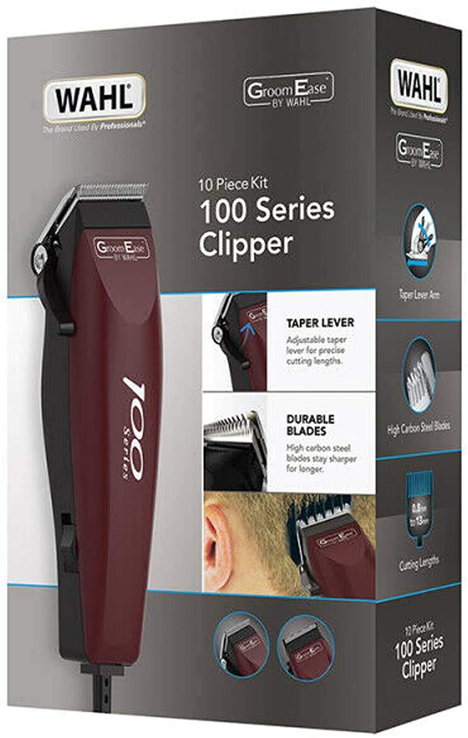 GroomEase by Wahl 100 series Clipper- Burgundy
