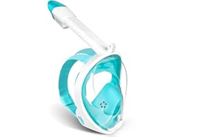 GJNGKSIM Full Face Snorkel Mask, Snorkeling Mask with Detachable Camera Mount, 180 Panoramic Anti-Fog Anti-Leak Diving Mask for Adult and Kids…