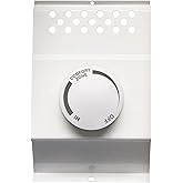 Cadet F Series Double Pole Built-In Baseboard Thermostat (Model: BTF2W, Part: 08734), 22 Amp, 120/208/240 Volt, White