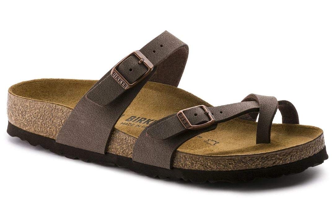 Birkenstock Mayari Birko-Flor, Style-No. 71061, Women Thong Sandals, Mocca Nubuk,4.5 UK (37 EU) normal width