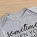 Mini honey 2Pcs Infant Twins Baby Boys Girls Short Sleeve Letter Print Romper Bodysuit Summer Outfit Clothes (0-3 Months, Gray)